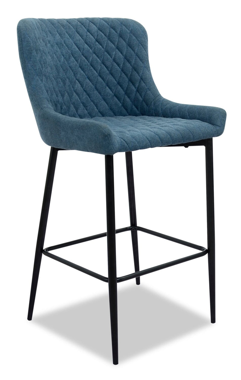 Demi Counter-Height Stool - Navy - Modern style Bar Stool in Navy Metal