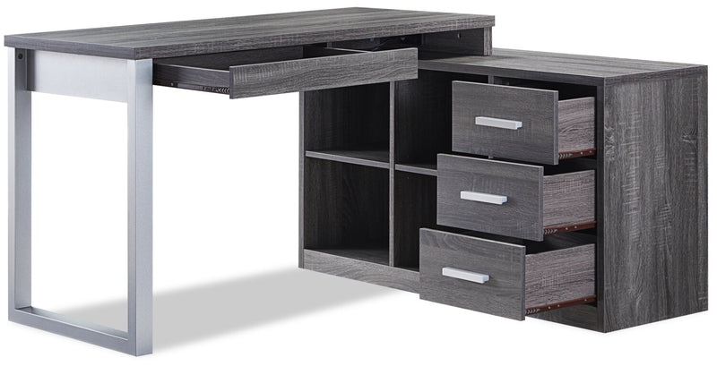 Tempest Reversible Corner Desk - Distressed Grey