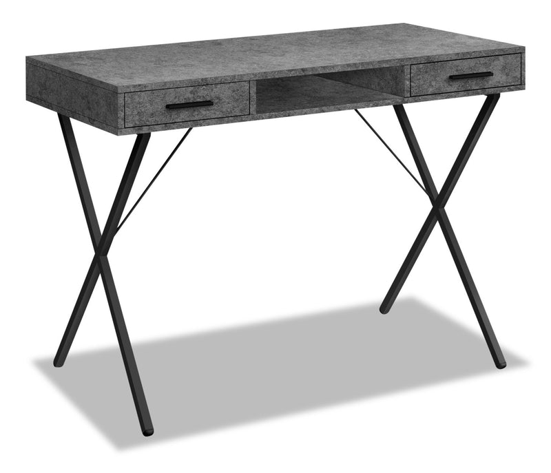 Byng Desk - Grey Stone-Look