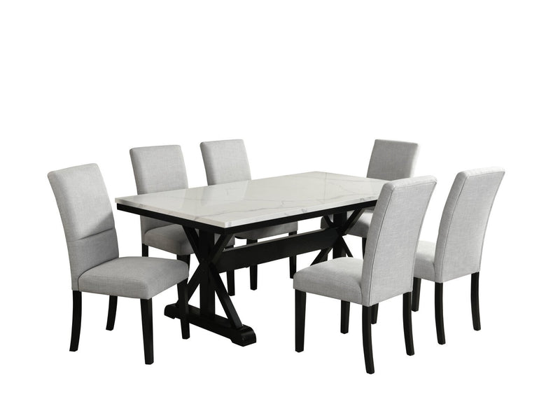 Quinlan 7-Piece Dining Set with Trestle Dining Table