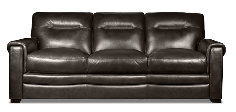 Adoro Genuine Leather Sofa - Grey - Modern style Sofa in Grey Plywood, Solid Woods