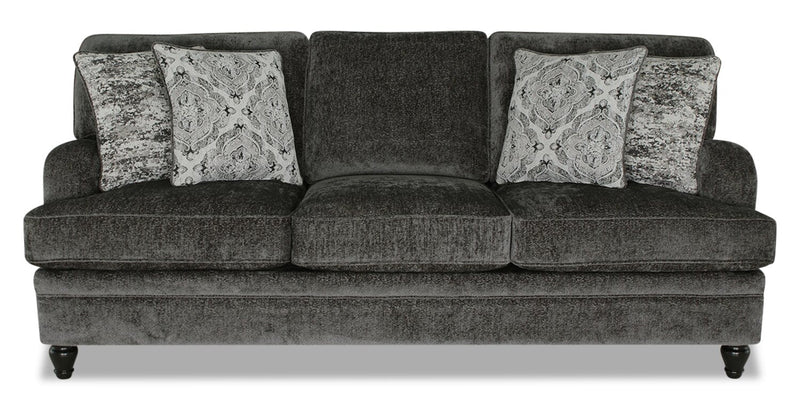 Greycliff Chenille Sofa - Charcoal