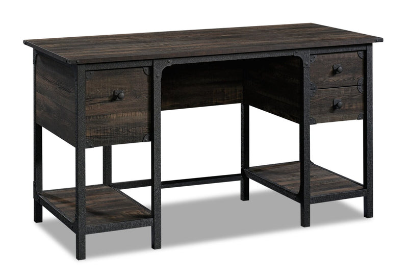 Hoehne Executive Desk - Carbon Oak