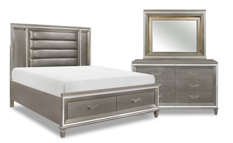 Max 5-Piece King Bedroom Package - Silver