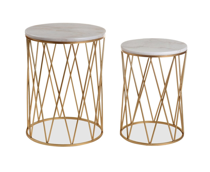 Kosse 2-Piece Accent Table Package - Gold