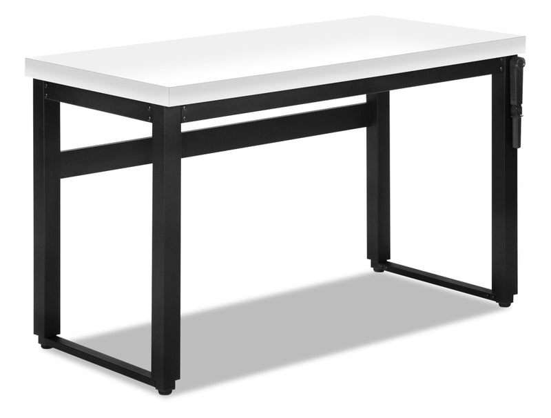 Hayes Height-Adjustable Desk - White/Black