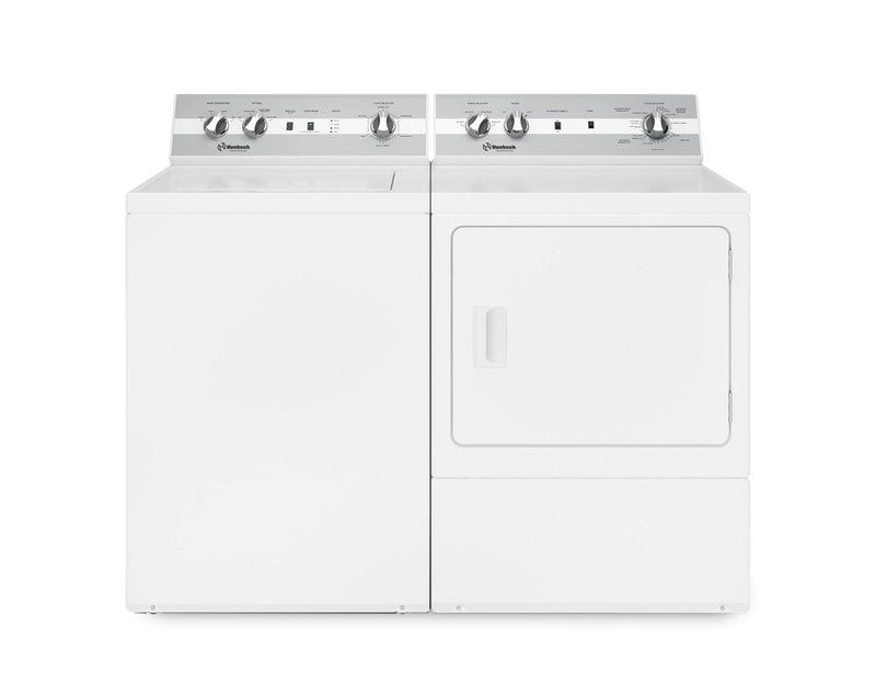 Huebsch 3.2 Cu. Ft. Top-Load Washer and 7 Cu. Ft. Electric Dryer - White - TC5102WN /DC5102WE