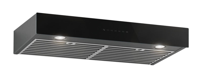 Venmar Ispira 30" Under-Cabinet Range Hood - UCB3I30BLSB - Range Hood in Black Stainless Steel with Black Glass