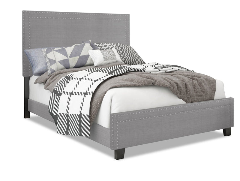 Avery Full Bed - Grey - Contemporary style Bed in Grey Medium Density Fibreboard (MDF)