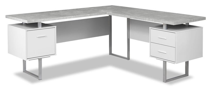 Segundo Reversible L-Shaped Corner Desk - White