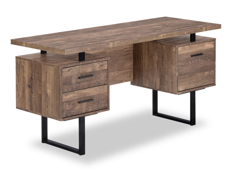 Elley Reversible Desk - Brown