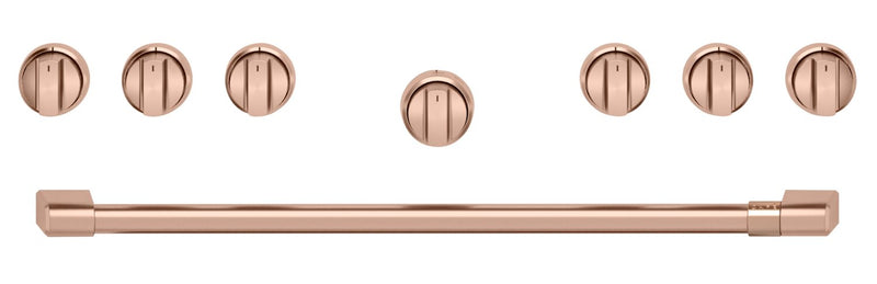 Café Handle and Knob Set for 36" Range in Brushed Copper - CXPR6HKPTCU