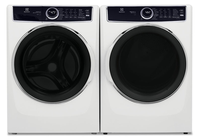 Electrolux 5.2 Cu. Ft. Front-Load Washer and 8 Cu. Ft. Gas Dryer - White
