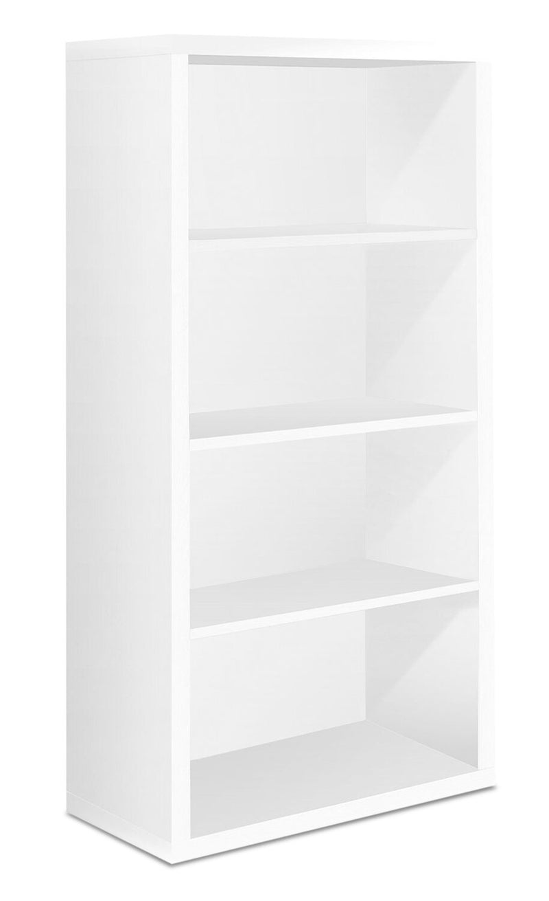 Derby 4-Shelf Bookcase - White