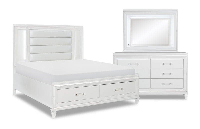 Max 5-Piece Queen Bedroom Package - White