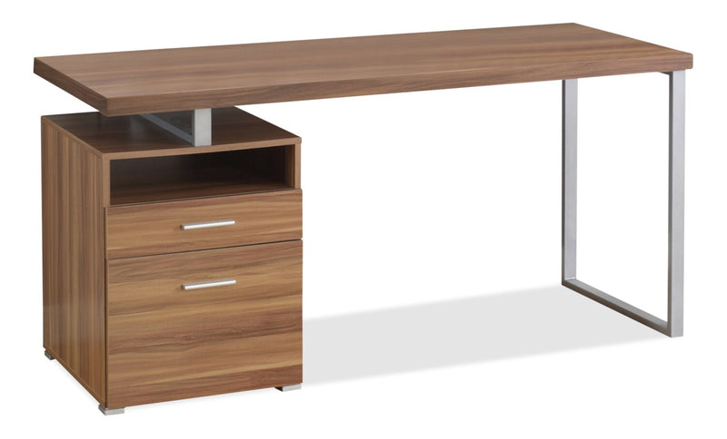 Belvenia Adjustable Desk - Walnut
