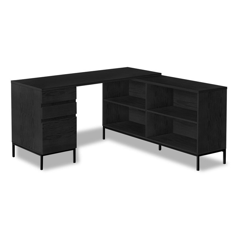 Bryker L-Shaped Desk - Black