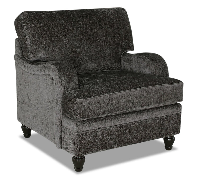 Greycliff Chenille Chair - Charcoal