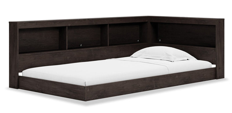 Ridge Twin Bookcase Bed - Brown