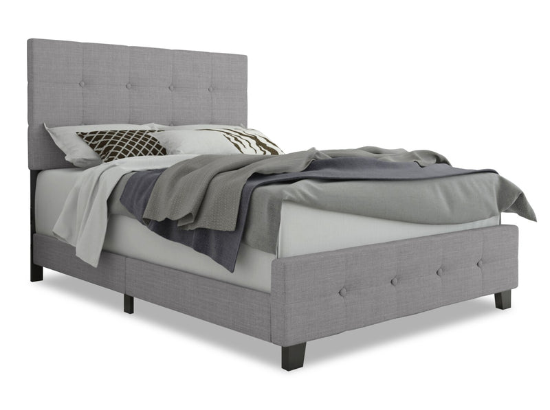 Page Full Bed - Grey - Contemporary style Bed in Grey Medium Density Fibreboard (MDF)