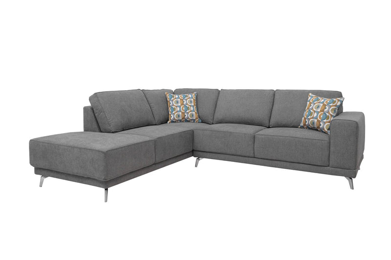 Jacinda 2-Piece Chenille Left-Facing Sectional - Popstitch Grey