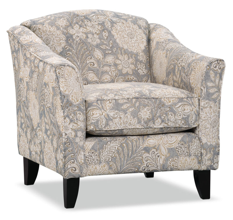 Norden Linen-Look Fabric Accent Chair - Floral