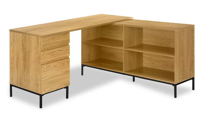 Bryker L-Shaped Desk - Oak