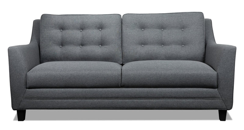 Merrigan Linen-Look Fabric Sofa - Grey
