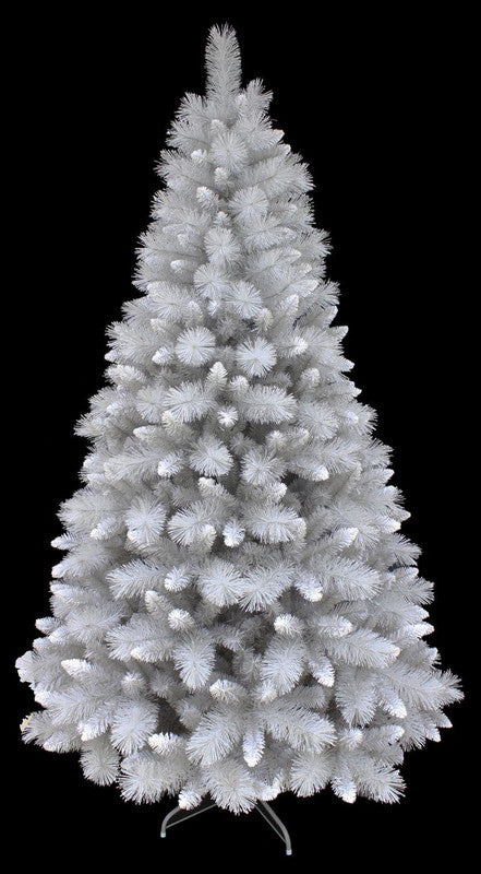 Skansen 7ft Silver Glitter Frosted Tip Pine Christmas Tree