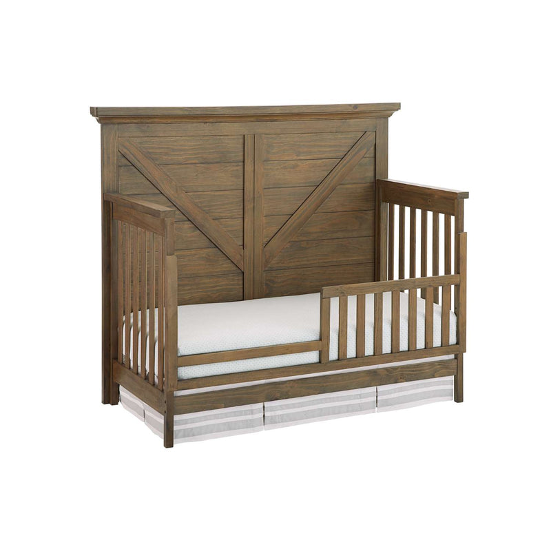 Goldberry Convertible Crib with Toddler Guard Rail Package - Harvest Brown