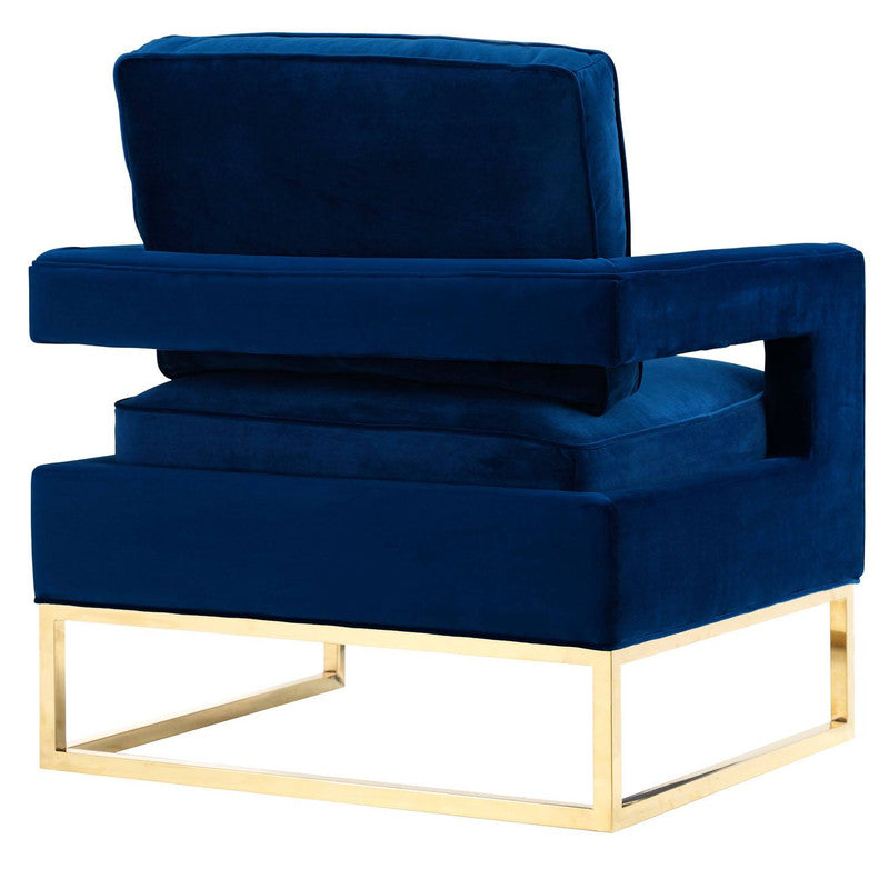 Blue and hotsell gold accent chair
