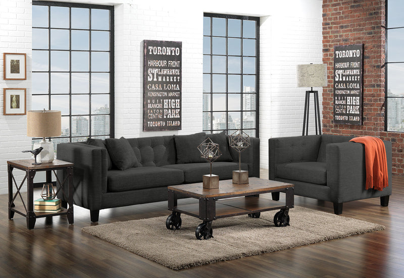 Arbor Sofa and Chair and a Half Set - Dark Grey