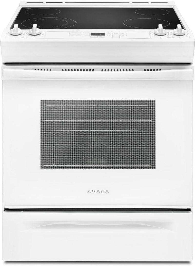 Amana White Slide-In Electric Range (4.8 Cu. Ft.) - YAES6603SFW