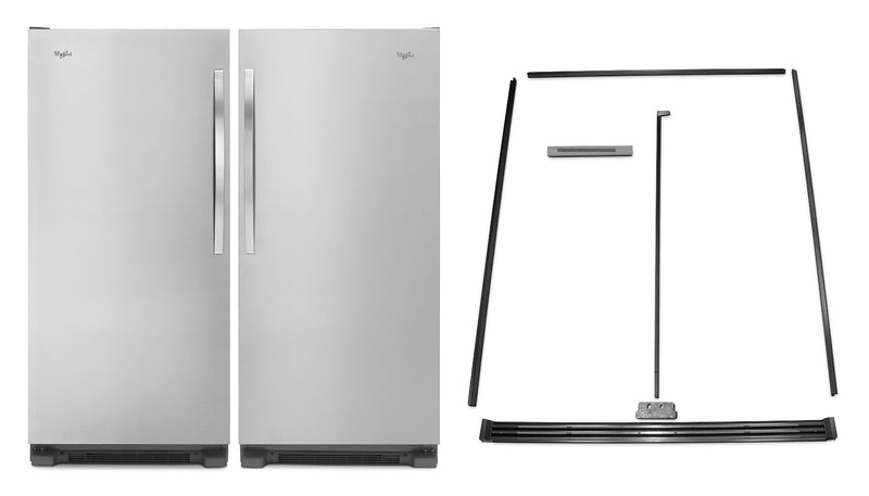 Whirlpool SideKicks™ 18 Cu. Ft. All-Refrigerator, 18 Cu. Ft. All-Freezer and Trim Kit