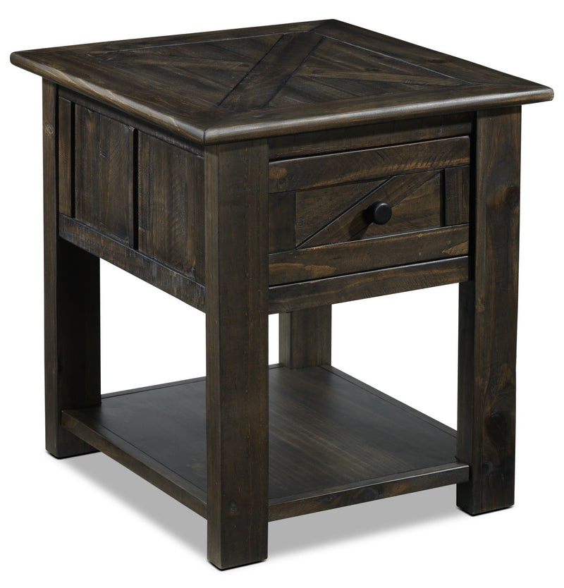 Francis End Table - Weathered Charcoal