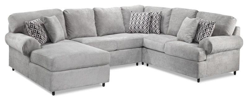 Macon 4-Piece Sectional with Left-Facing Chaise - Ash