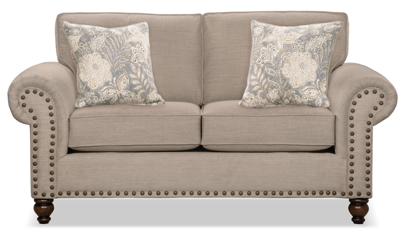 Norden Chenille Loveseat - Beige