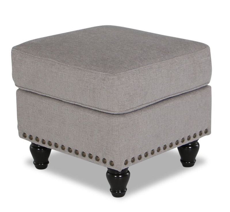 Norden Chenille Ottoman - Grey