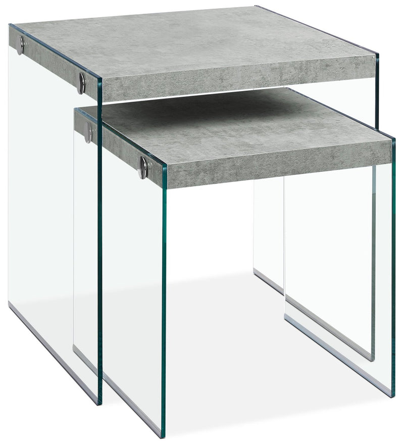 Chambly 2-Piece End Table - Cement Grey
