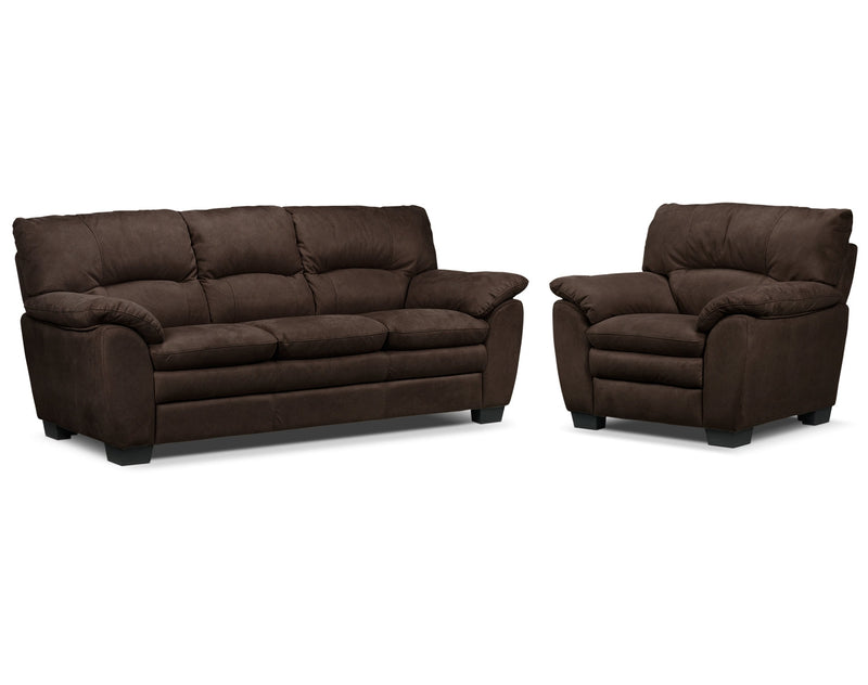 Maree Sofa and Chair Set - Walnut