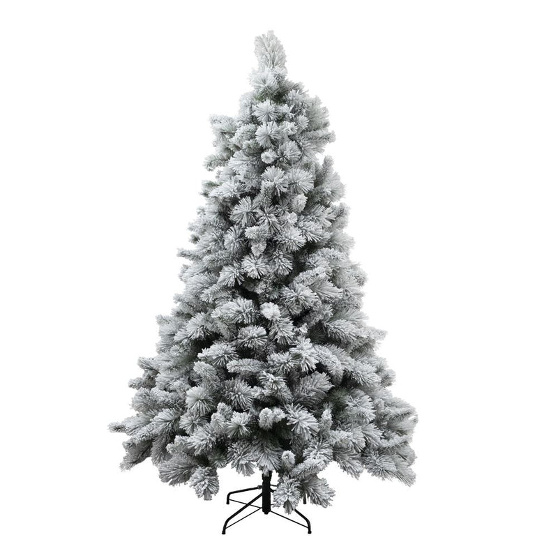 Aachener V 7.5ft Flocked Hard Needle Christmas Tree