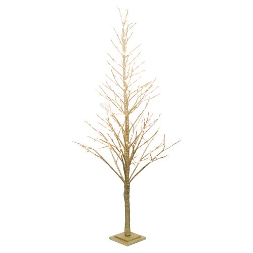 Bruges II 7ft Pre-Lit Twig Pine Tree - Champagne Glitter