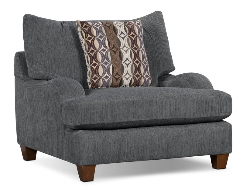 Preesall Chenille Chair - Grey
