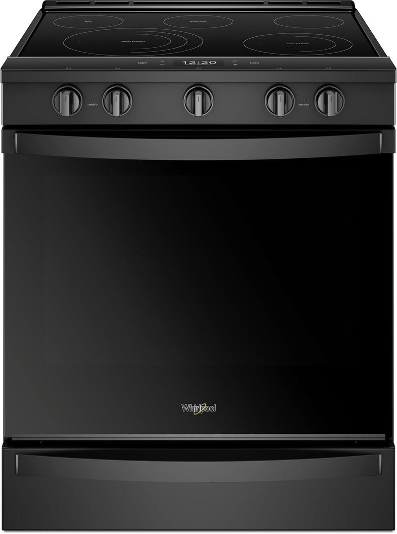 Whirlpool Black Slide-In Electric True Convection Range (6.4 Cu. Ft.) - YWEE750H0HB