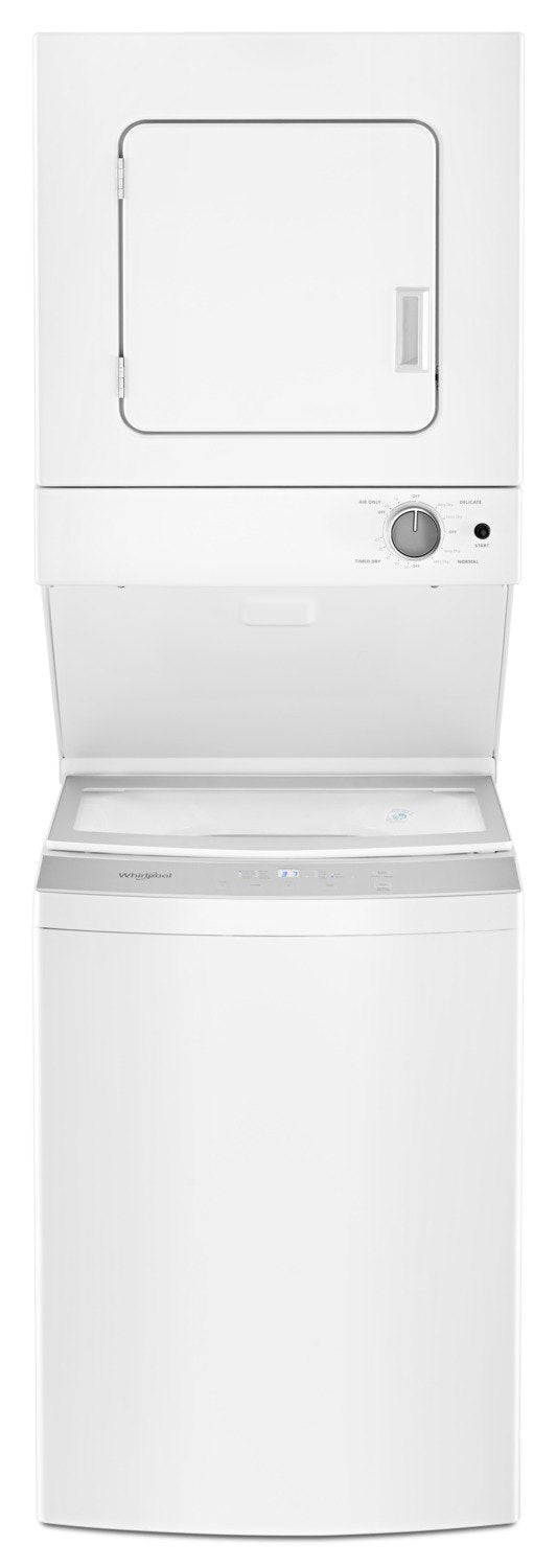 Whirlpool  1.8 Cu.Ft Electric Stacked Laundry with Impeller and Soft-Close Glass Lid Center Controls