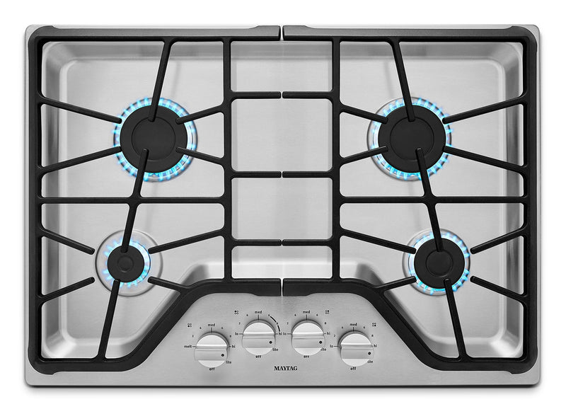 Maytag 30" 4-Burner Gas Cooktop - Stainless Steel