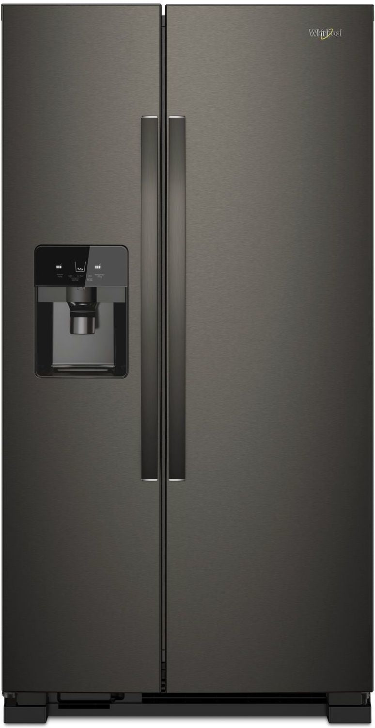 Whirlpool Black Stainless Steel Side-by-Side Refrigerator (21 Cu. Ft.) - WRS321SDHV