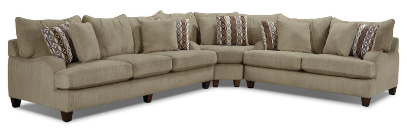 Preesall 3-Piece Chenille Sectional - Beige