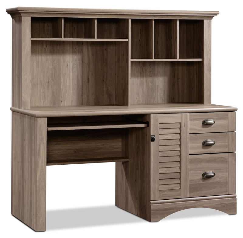 Dawley Desk and Hutch - Salt Oak