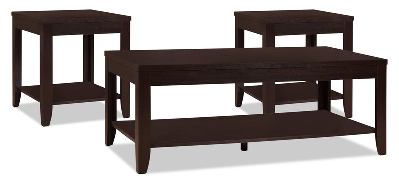 Canmore 3-Piece Coffee and Two End Tables Package